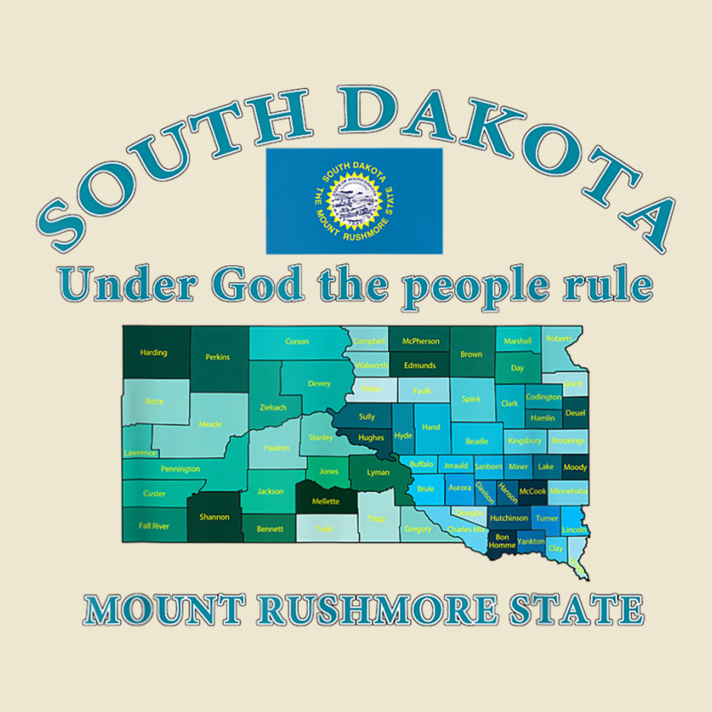 Colorful South Dakota County Map, Flag, Motto, Nickname T Shirt Cropped Hoodie by cm-arts | Artistshot