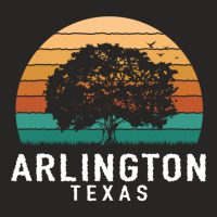 Arlington Vintage Sunset Texas Souvenir Long Sleeve T Shirt Ladies Fitted T-shirt | Artistshot