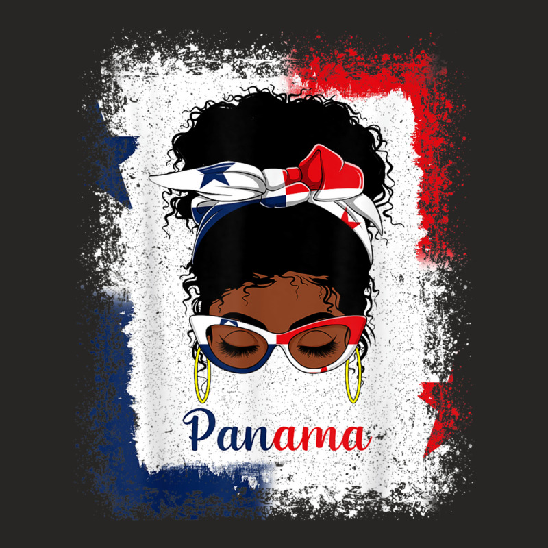 Messy Bun Panamanian Panama Flag Womens Woman Girl Ladies Fitted T-Shirt by KaseyReyes | Artistshot