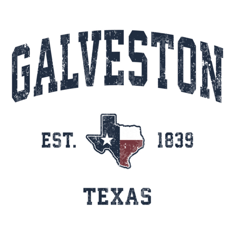 Galveston Texas Tx Vintage State Flag Sports Navy Design Long Sleeve T Men's 3/4 Sleeve Pajama Set by cm-arts | Artistshot