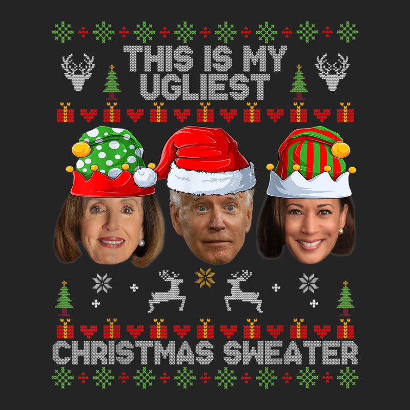 This Is My Ugliest Christmas Sweater Funny Joe Biden Kamala 3/4 Sleeve Shirt | Artistshot