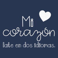 Mi Corazon Late En Dos Idiomas Bilingual Ladies Denim Jacket | Artistshot