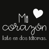 Mi Corazon Late En Dos Idiomas Bilingual Scorecard Crop Tee | Artistshot