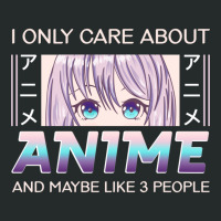 I Only Care About Anime And Like Maybe 3 People Anime Girl Pullover Ho Women's Triblend Scoop T-shirt | Artistshot