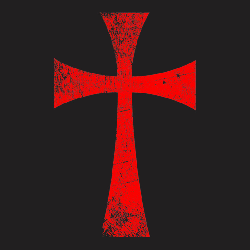 Distressed Crusader Knights Templar Cross T-shirt | Artistshot