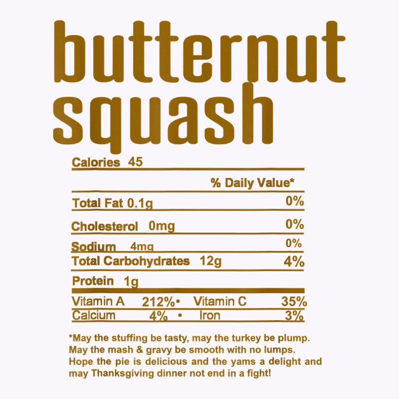 Thanksgiving Christmas Butternut Squash Nutritional Facts T Shirt Tank Top by cm-arts | Artistshot