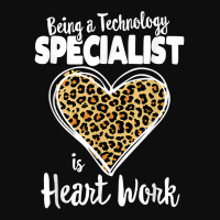 Being A Technology Specialist Is Heart Work, Teacher Leopard T Shirt Crop Top | Artistshot