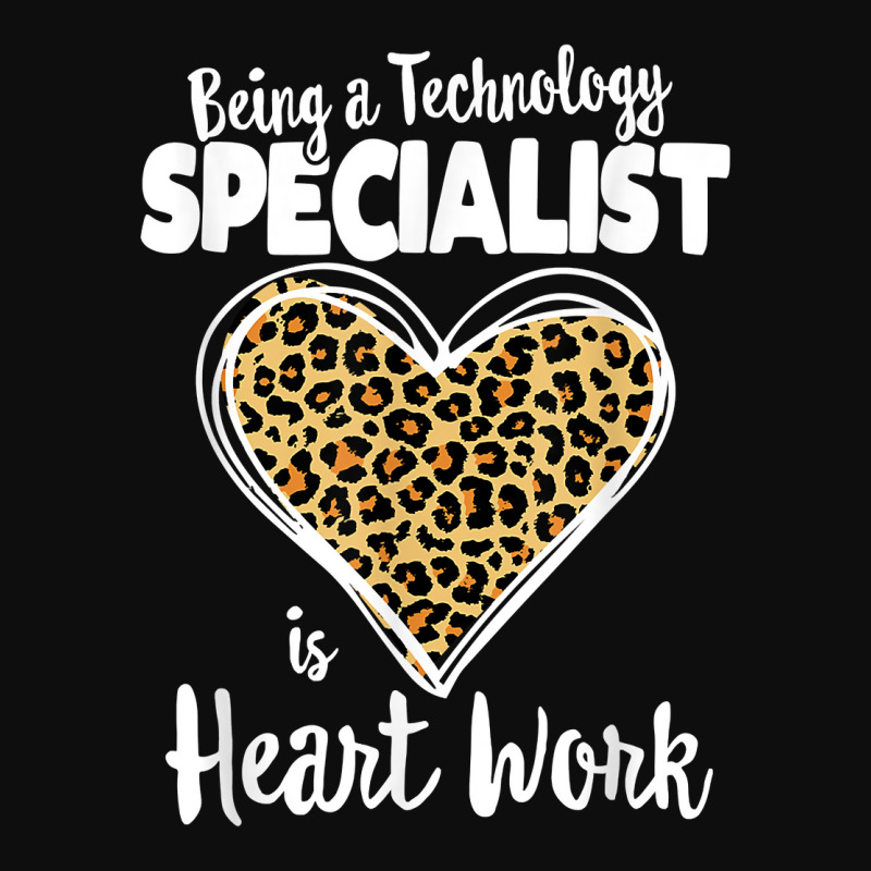 Being A Technology Specialist Is Heart Work, Teacher Leopard T Shirt Crop Top by cm-arts | Artistshot