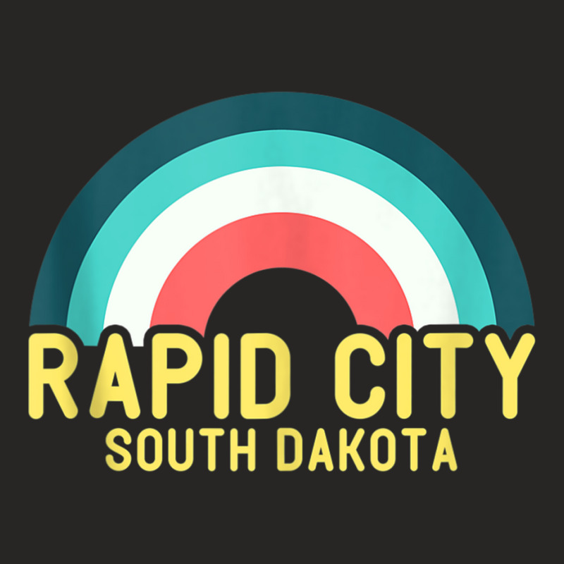 Rapid City South Dakota Vintage Retro Rainbow Tank Top Ladies Fitted T-Shirt by cm-arts | Artistshot