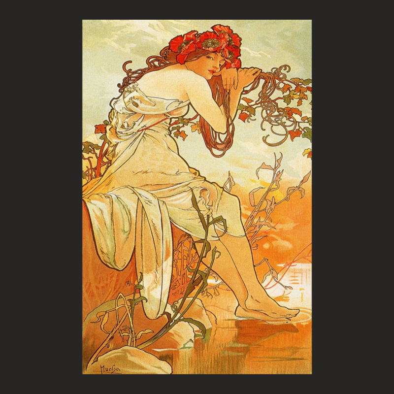 Alphonse Mucha   Art Ladies Fitted T-Shirt by cm-arts | Artistshot