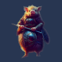 Cute Piggy Viking Character Dynamic Pose Armor Helmet T Shirt Men Denim Jacket | Artistshot