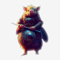 Cute Piggy Viking Character Dynamic Pose Armor Helmet T Shirt Classic T-shirt | Artistshot