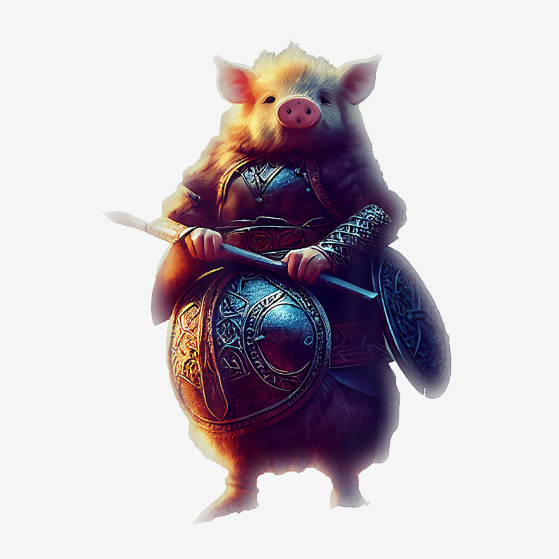 Cute Piggy Viking Character Dynamic Pose Armor Helmet T Shirt Classic T-shirt | Artistshot