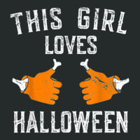 This Girl Loves Happy Halloween Costume Funny For Women Women's Triblend Scoop T-shirt | Artistshot