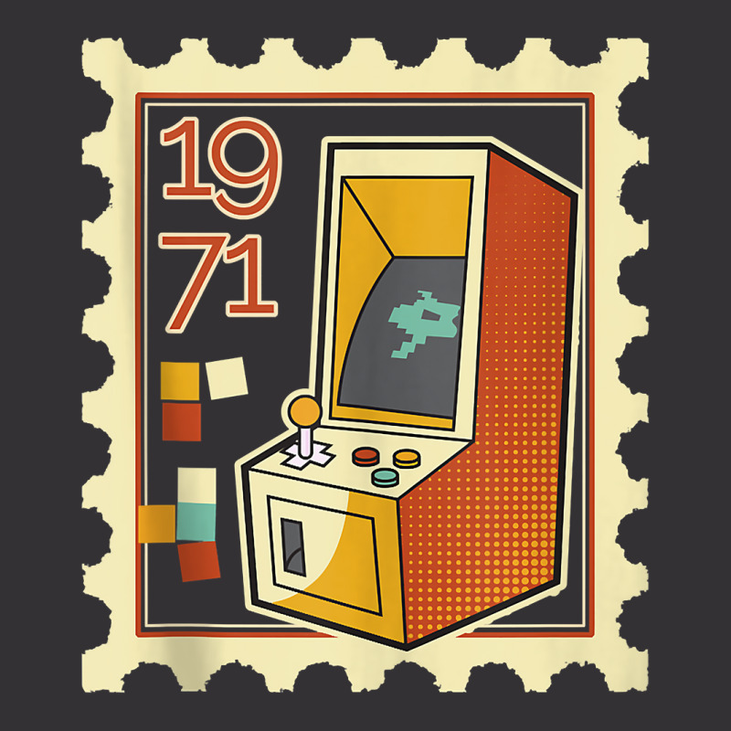 Postage Stamp With Computer Game Slot Machine 1971 Tank Top Vintage Hoodie And Short Set | Artistshot