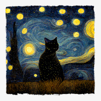 Cats Starry Night Painterly Aesthetic T Shirt Ladies Fitted T-shirt | Artistshot