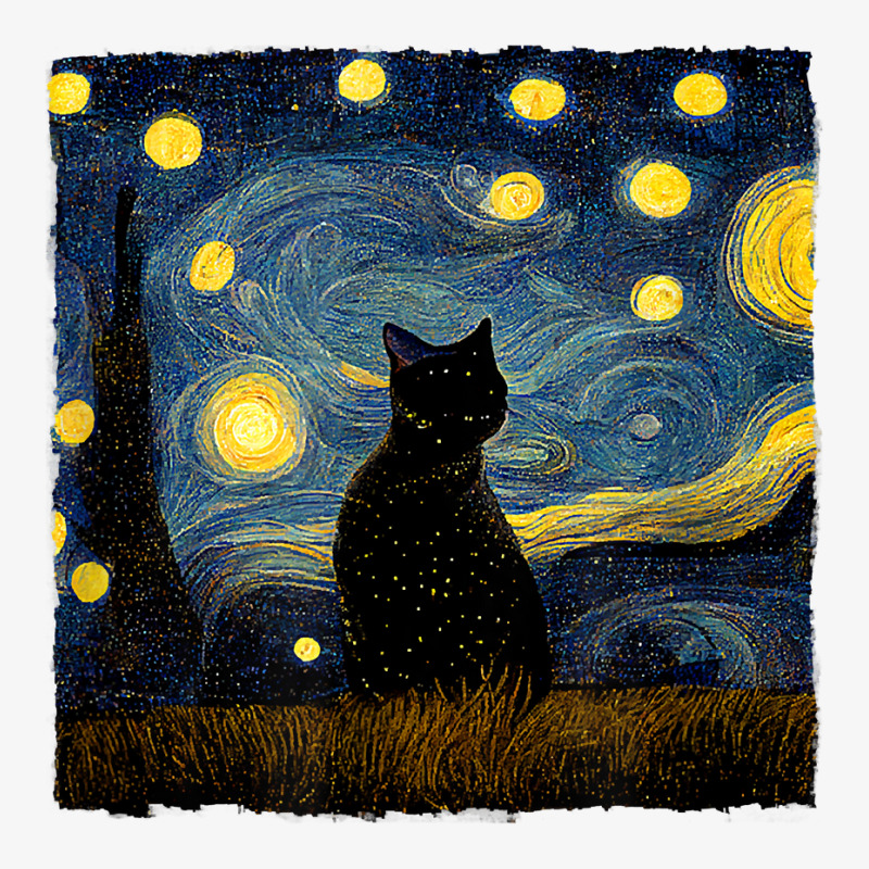 Cats Starry Night Painterly Aesthetic T Shirt Ladies Fitted T-Shirt by cm-arts | Artistshot