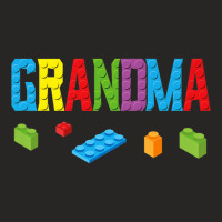 Grandma Master Builder Building Bricks Blocks Family Set Premium T Shi Ladies Fitted T-shirt | Artistshot