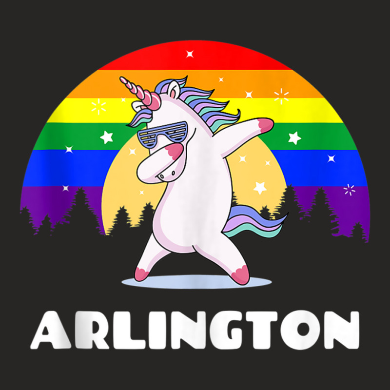 Arlington Texas   Lgbtq Gay Pride Rainbow Tank Top Ladies Fitted T-Shirt by cm-arts | Artistshot