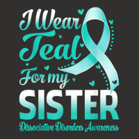 I Wear Teal For My Sister Dissociative Disorders Awareness T Shirt Champion Hoodie | Artistshot