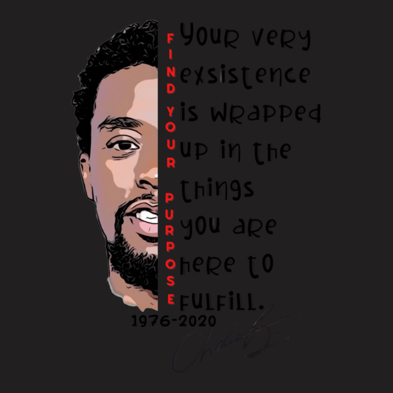 Chadwick Boseman    Find Your Purpose Red T-shirt | Artistshot