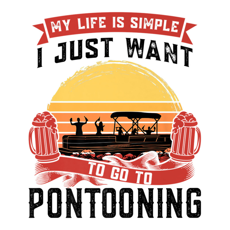 I Just To Go To Pontooning Pontoon Boat Captain Premium T Shirt Men's 3/4 Sleeve Pajama Set | Artistshot