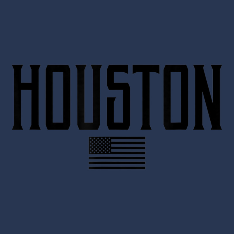 Houston Texas Us Flag Vintage Text Olive Green W Black Print T Shirt Men Denim Jacket | Artistshot