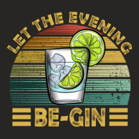 Let The Evening Be Gin Gin Juniper Vintage Tonic Pullover Hoodie Ladies Fitted T-shirt | Artistshot