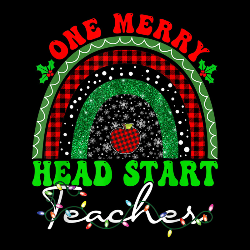 One Merry Head Start Teacher Rainbow Buffalo Plaid Christmas T Shirt Youth Jogger by cm-arts | Artistshot