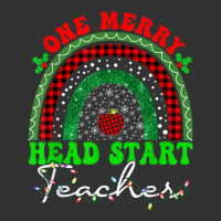 One Merry Head Start Teacher Rainbow Buffalo Plaid Christmas T Shirt Baby Bodysuit | Artistshot