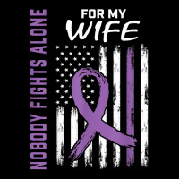 Nobody Fights Alone Wife Alzheimers Awareness American Flag T Shirt Maternity Scoop Neck T-shirt | Artistshot