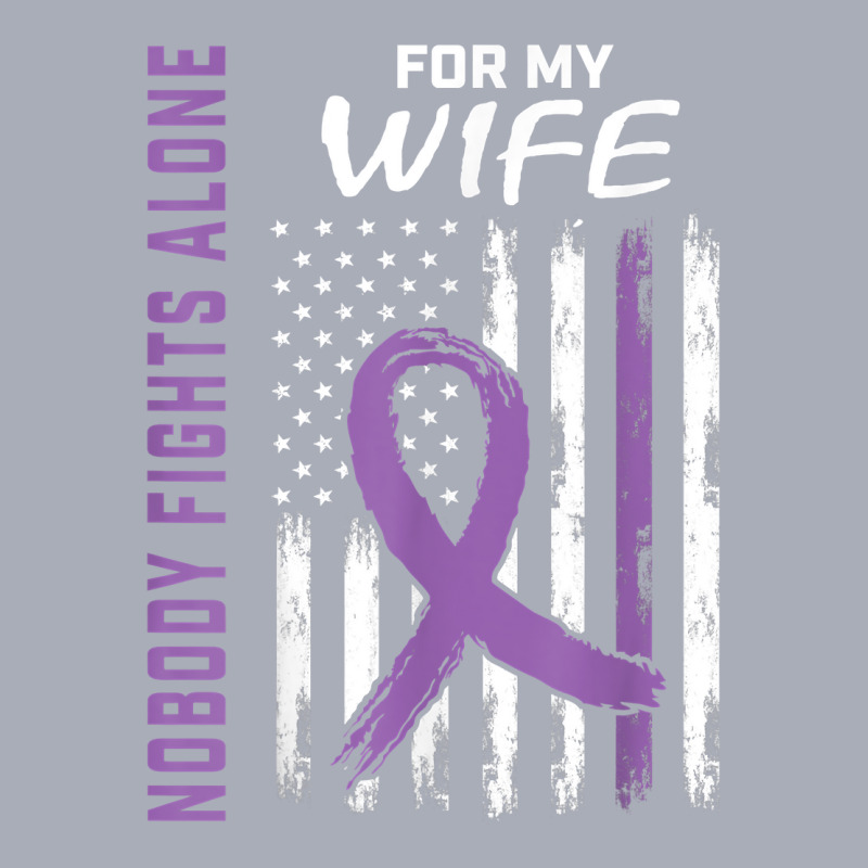 Nobody Fights Alone Wife Alzheimers Awareness American Flag T Shirt Tank Dress by cm-arts | Artistshot