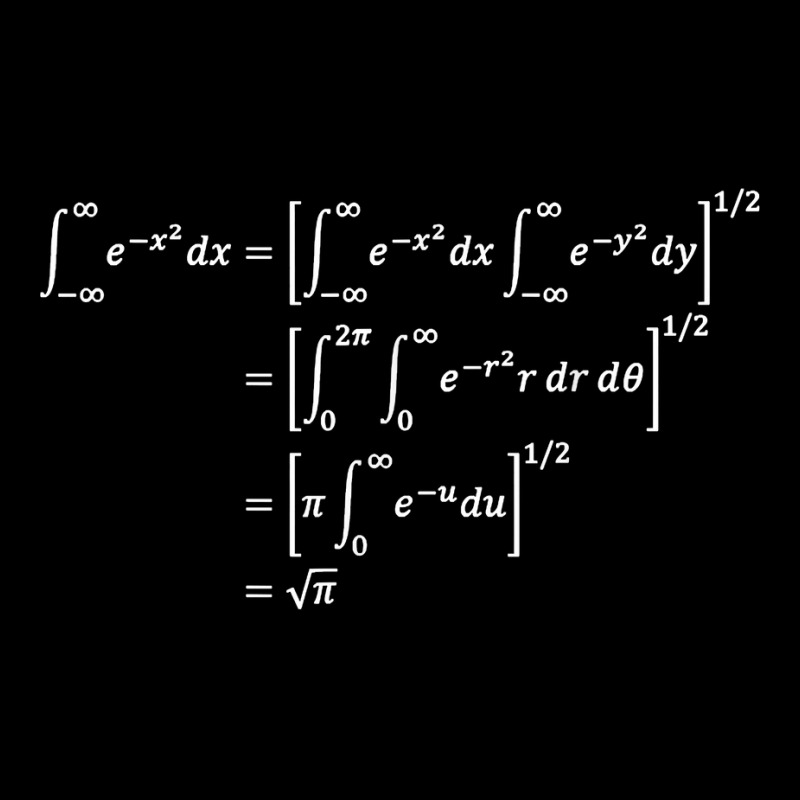 Gaussian Integral Calculation, Cool Math Proof T Shirt Cropped Hoodie by cm-arts | Artistshot