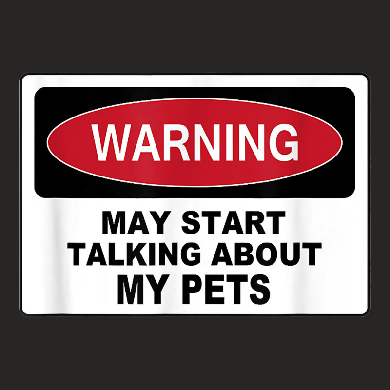 Warning Talking Abt My Pets Dog Cat Fish Graphic Novelty Fun T Shirt Ladies Fitted T-Shirt by cm-arts | Artistshot