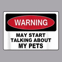 Warning Talking Abt My Pets Dog Cat Fish Graphic Novelty Fun T Shirt Youth 3/4 Sleeve | Artistshot