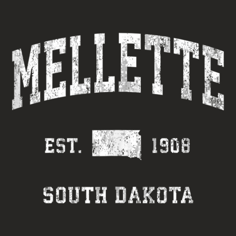 Mellette South Dakota Sd Vintage Athletic Sports Design Tank Top Ladies Fitted T-Shirt by cm-arts | Artistshot