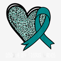 Leopard Heart Dissociative Identity Disorder Awareness Teal T Shirt Portrait Canvas Print | Artistshot