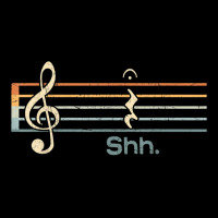 Funny Music Shh Quarter Rest And Fermata Notation Musician T Shirt Cropped Sweater | Artistshot