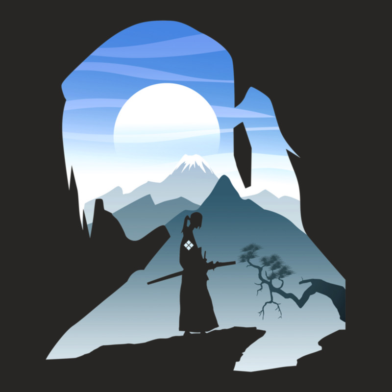 Sky And Samurai Ladies Fitted T-Shirt by cm-arts | Artistshot