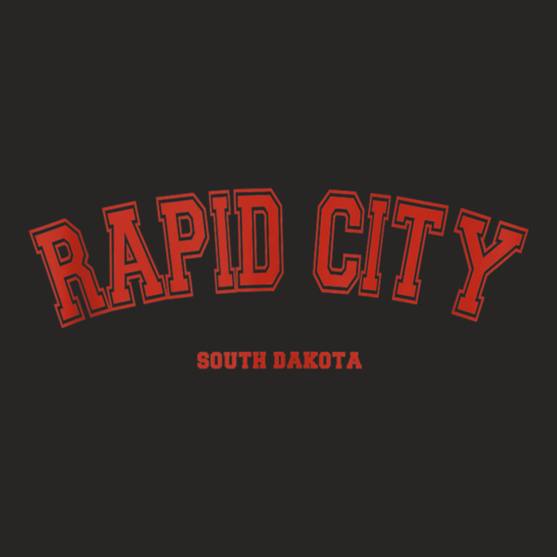 Rapid City South Dakota Sd Red Letter Graphic On Rapid City Tank Top Ladies Fitted T-Shirt by cm-arts | Artistshot