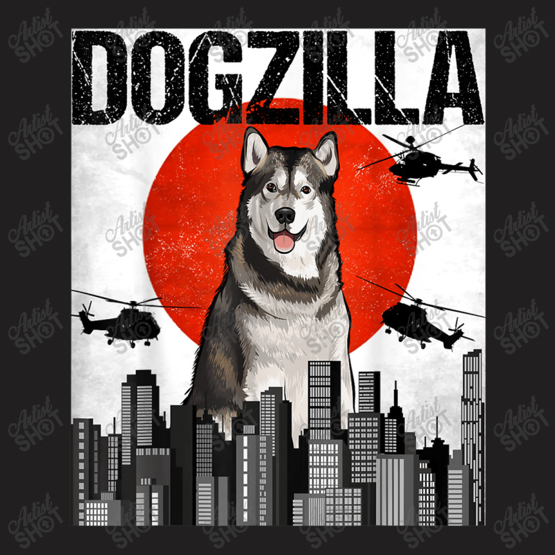 Funny Vintage Japanese Dogzilla Alaskan Malamute T-shirt | Artistshot