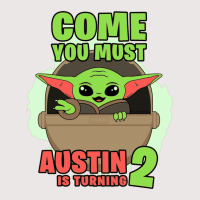 Come You Must Austin Is Turning 2 Baby Yoda Birthday Invitation Pocket T-shirt | Artistshot