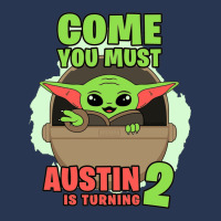 Come You Must Austin Is Turning 2 Baby Yoda Birthday Invitation Men Denim Jacket | Artistshot