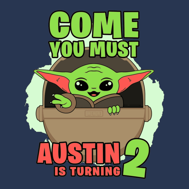 Come You Must Austin Is Turning 2 Baby Yoda Birthday Invitation Men Denim Jacket | Artistshot