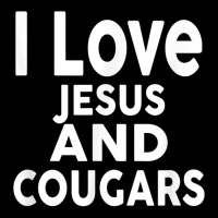 I Love Jesus And Cougars Funny Cougar Men's Long Sleeve Pajama Set | Artistshot