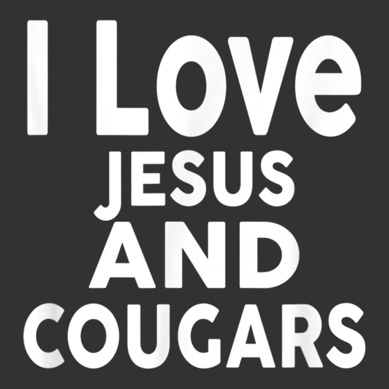 I Love Jesus And Cougars Funny Cougar Vintage Hoodie And Short Set by LilyWillis | Artistshot