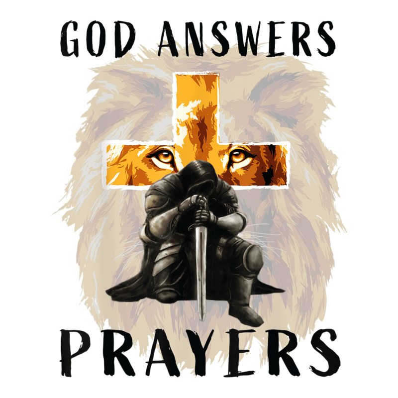 God Jesus Answers Prayers Warrior Men Christian Lion Graphic Zipper Hoodie | Artistshot