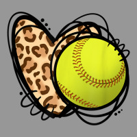 Leopard Print Heart Softball Lover Softball Season Love T Shirt Women's V-neck T-shirt | Artistshot