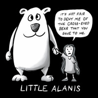 Little Alanis And Her Cross-eyed Bear ( On Darker Colors) Men's 3/4 Sleeve Pajama Set | Artistshot