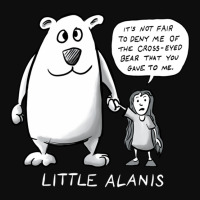 Little Alanis And Her Cross-eyed Bear ( On Darker Colors) Crop Top | Artistshot